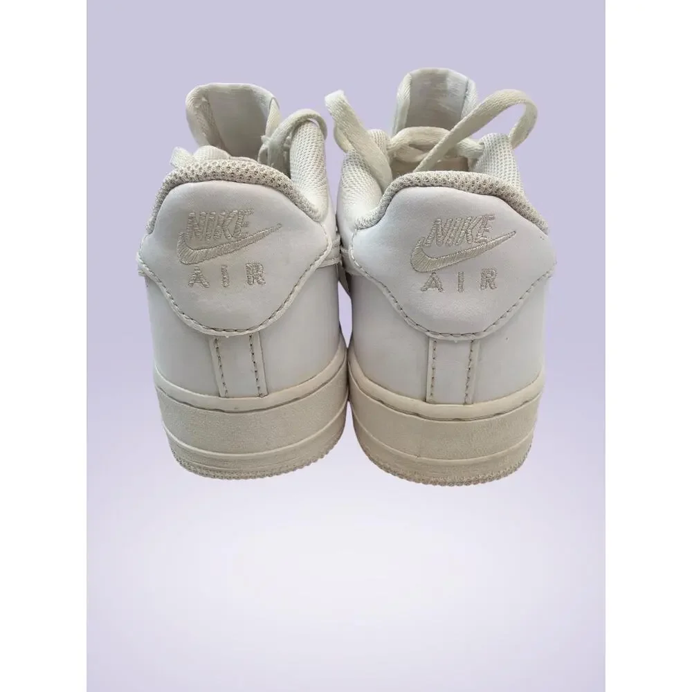 Nike Air Force 1 Kids Sneakers White Leather Low Top Lace Up US 7Y EU 40